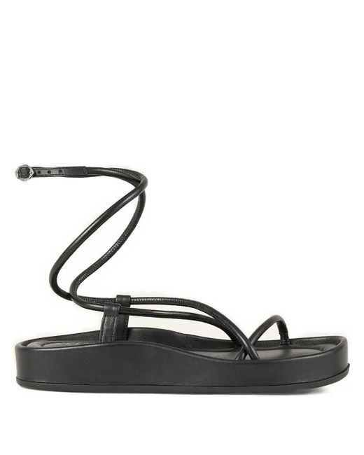 Ba&sh Black Cesaria Lace-Up Platform Sandals