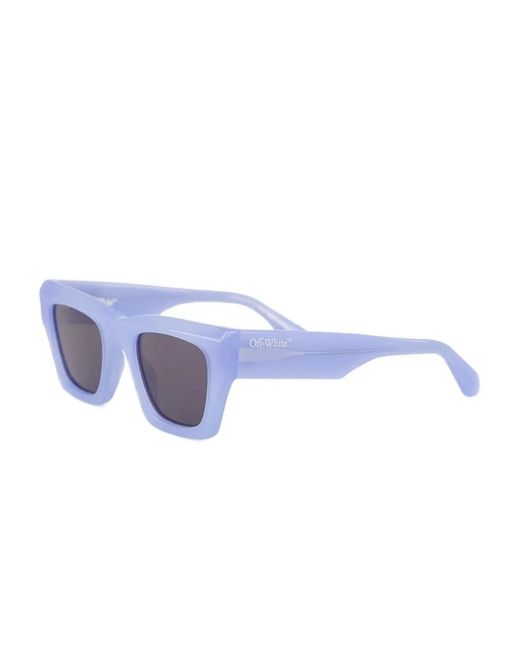 Off-White c/o Virgil Abloh Blue Davie Square-Frame Sunglasses for men