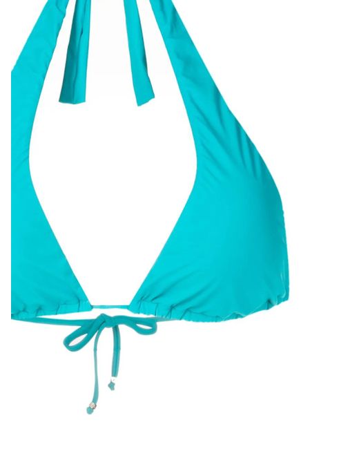 Amir Slama Blue Halterneck Triangle Bikini