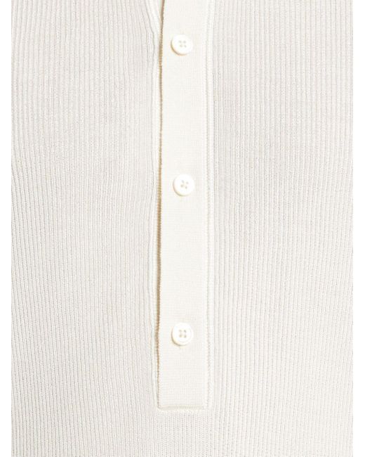 Tom Ford Henley-Pullover mit rundem Ausschnitt in White für Herren
