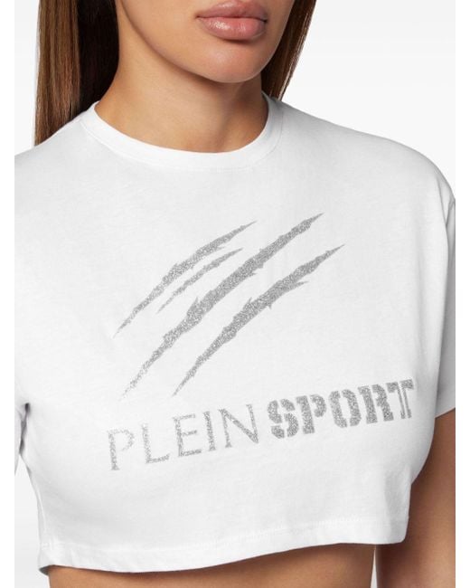 Philipp Plein White T-Shirt mit Logo-Print