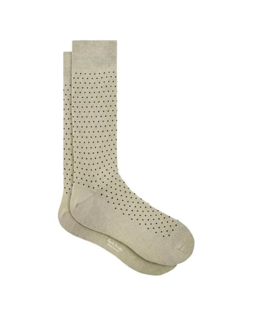 Paul Smith White Pale Polka Dot Socks for men