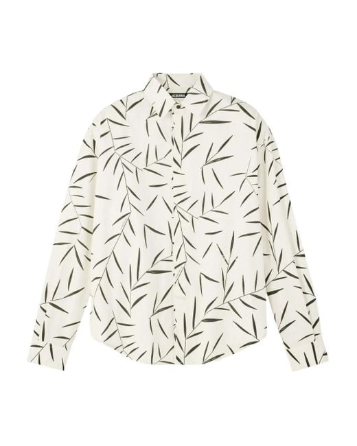 Jacquemus White Le Simon Ml Leaf-Print Button-Up Shirt for men