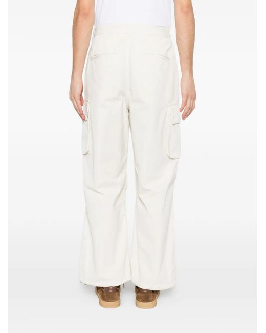Arte' White Straight Trousers for men