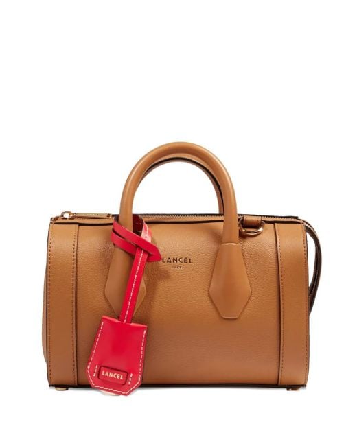 Lancel Brown Leather Top-Handle Tote Bag