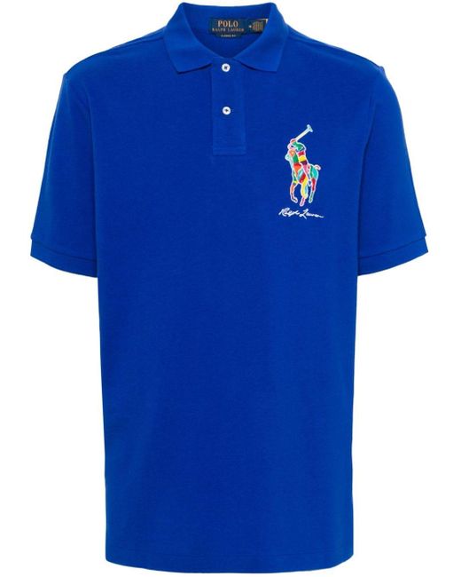 Polo en coton à logo Polo Pony Polo Ralph Lauren pour homme en coloris Blue
