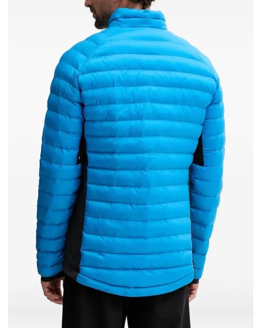 Jack Wolfskin Blue Quilted Zip-Up Performance Jacket for men