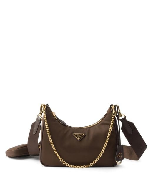 Prada Brown Re-Nylon 2005 Nylon Shoulder Bag