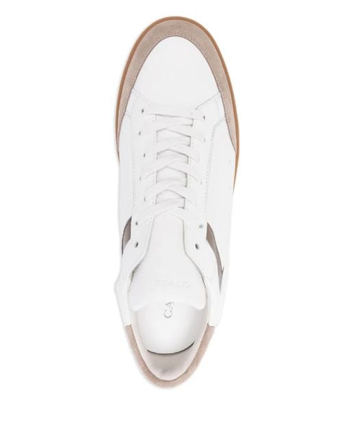 Canali White Suede Sneakers for men