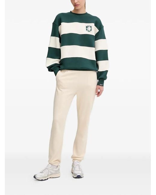 EA7 Green Sweat À Rayures