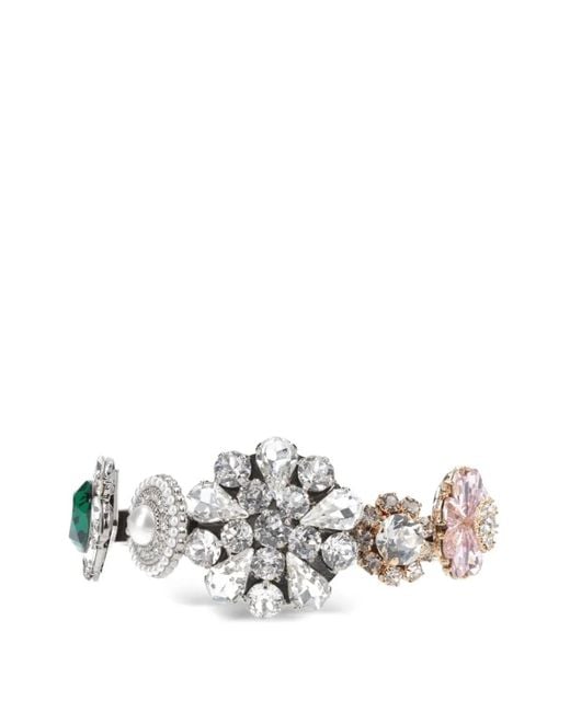 MM6 by Maison Margiela White Crystal-Embellishment Bracelet