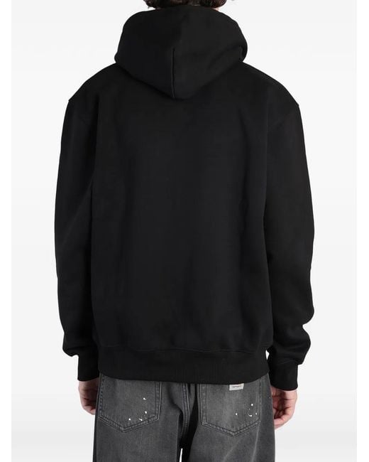 Carhartt Black Logo-Embroidered Hoodie for men