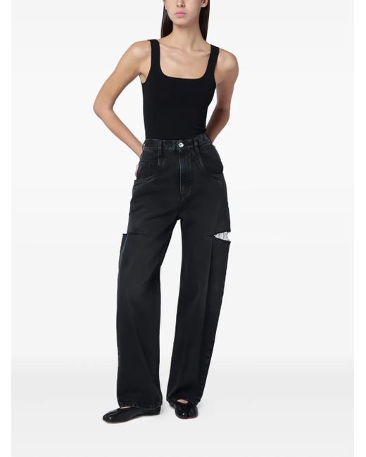 Entire studios Black Square-Neck Top