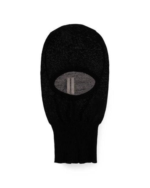 Rick Owens Black Fine-Knit Cashmere Balaclava for men