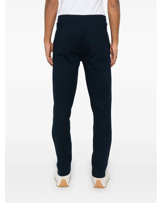 Canali Blue Cotton Track Pants for men