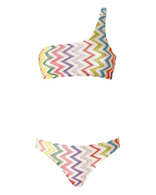 Missoni White Zigzag-Pattern Bikini