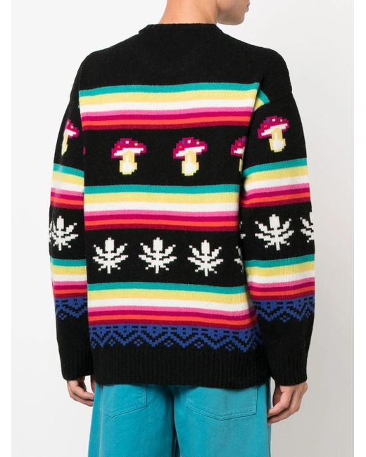 MSGM Pullover Mit Jacquardmuster in Blue für Herren