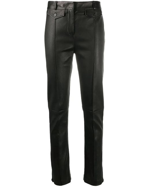 Tom Ford Black Leather Skinny-Leg Jeans