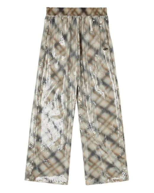 DIESEL White Sequined Pants