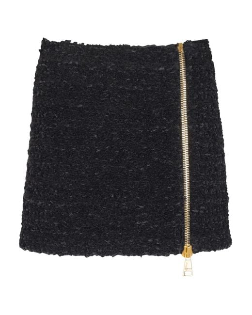Balmain ツイード ミニスカート Black