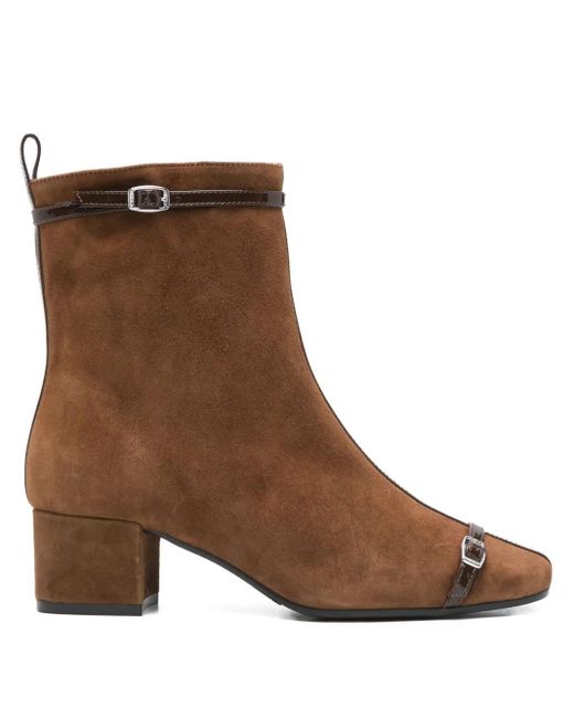 Bottines En Daim À Boucle 50 Mm CAREL PARIS en coloris Brown