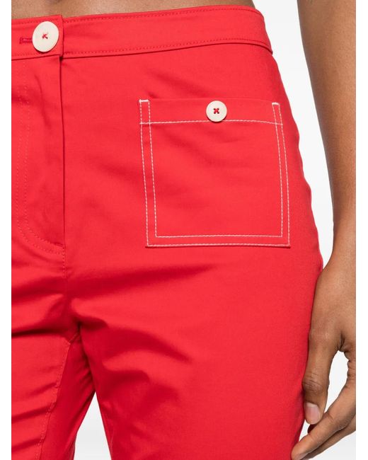 Maje Straight Broek in het Red