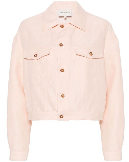 Loulou Studio Shantung Buttoned Jacket Pink