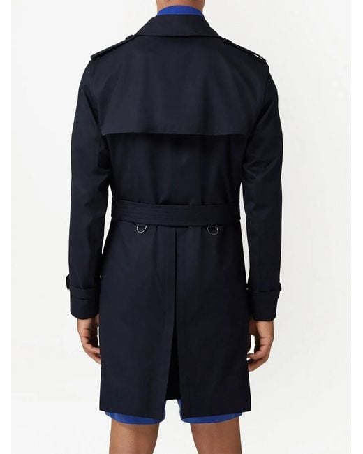 Burberry Blue Kensington Heritage Trench Coat for men