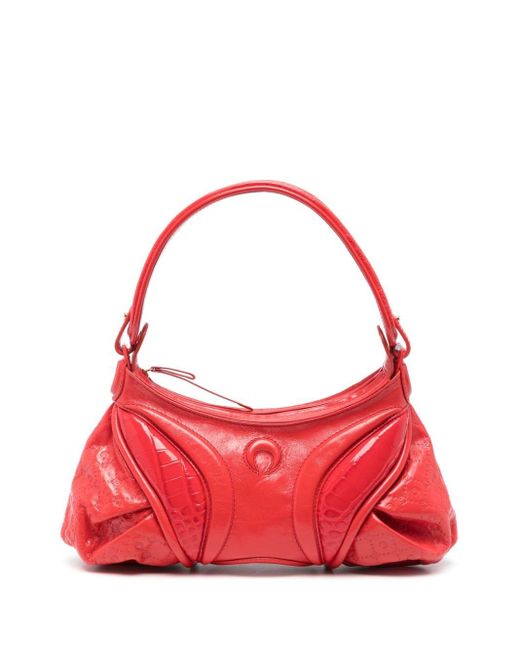 MARINE SERRE Red Futura Shoulder Bag