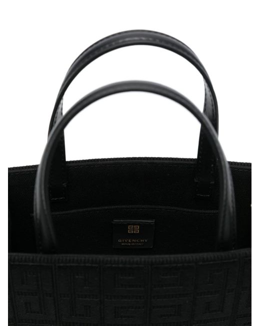 Givenchy Black Mini 4g-embroidered Tote Bag