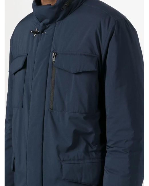 Fay Blue Multiple-Pocket Zip-Fastening Jacket for men
