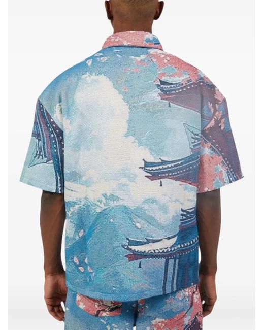 GUAPI Tokyo Tapestry Shirt in Blue for Men | Lyst
