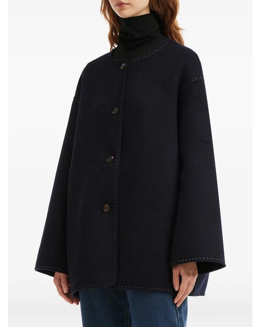 B+ AB Blue Scarf-Embellished Jacket