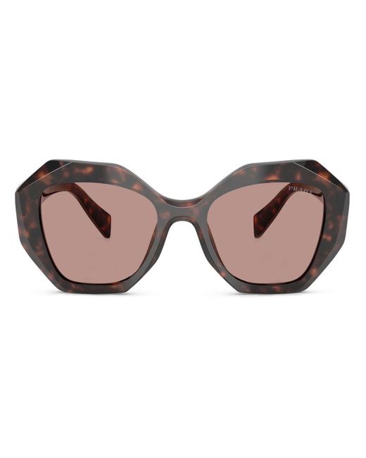 Prada Pink Hexagon-Frame Sunglasses