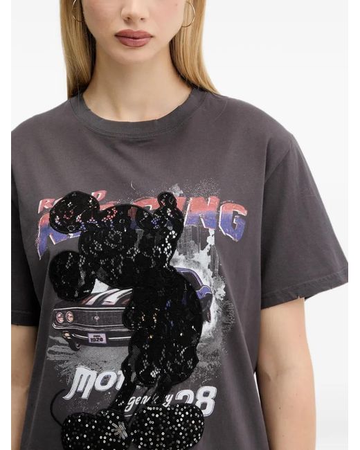 Desigual Black Mickey-Motif T-Shirt