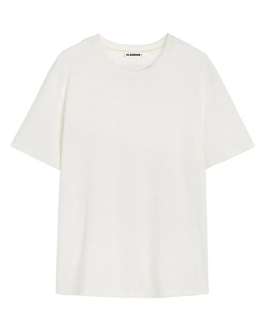 Jil Sander White Porcelain-Crafted Cotton Jersey T-Shirt for men