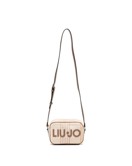Liu Jo Natural Logo-Appliqué Crossbody Bag