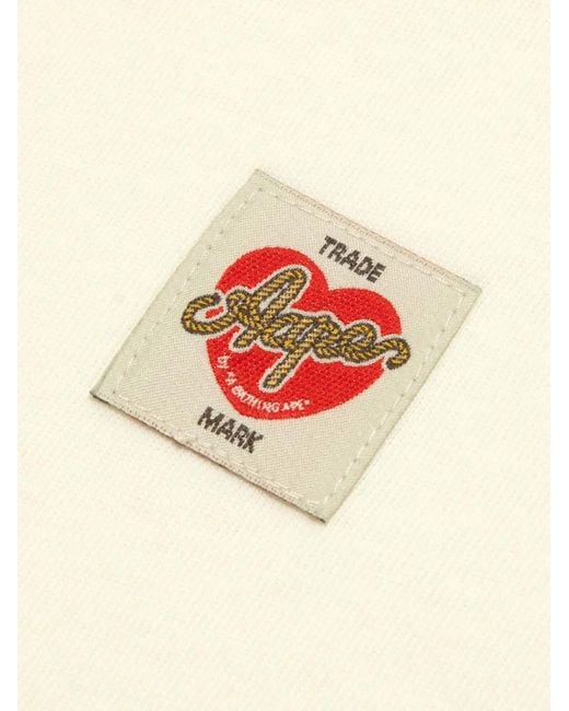 Aape By A Bathing Ape White Logo-Patch Puff-Print T-Shirt for men