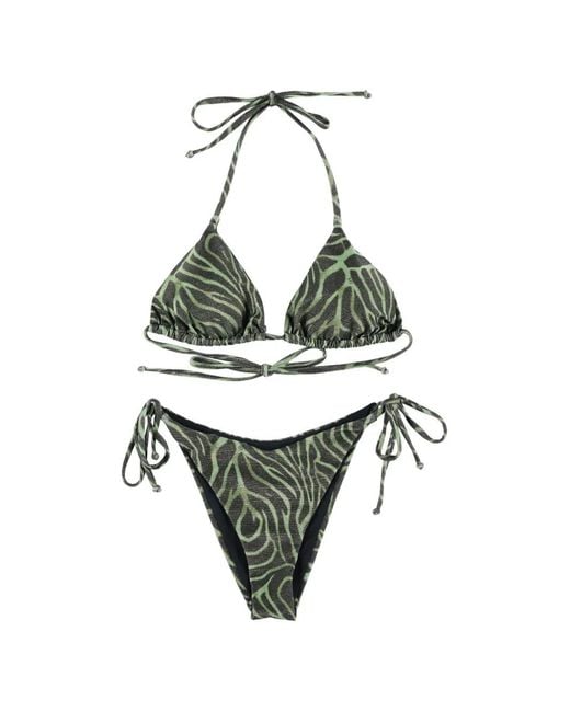 MATINEÉ Metallic Kate Zebra-Print Bikini