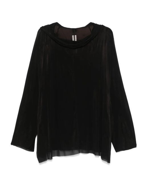 Rick Owens Black Hooded Tunic
