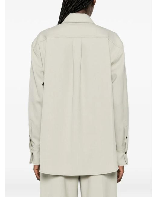 Victoria Beckham White Patch-Pocket Shirt