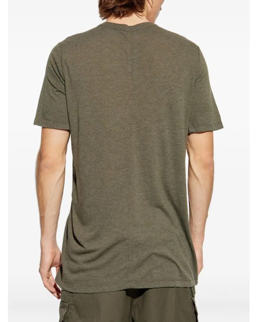 Rick Owens Green Round-Neck Short-Sleeve T-Shirt for men