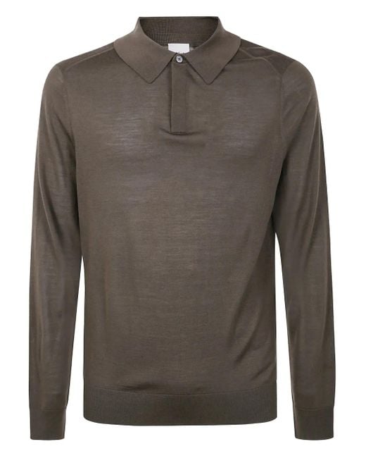 Paul Smith Poloshirt Met Lange Mouwen in het Gray voor heren