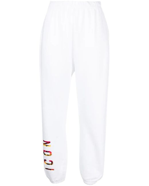 DSquared² White Logo-Print Track Pants