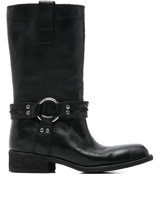 Fauzian Jeunesse Black Bottines À Détails De Clous 40 Mm