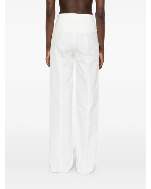 Seafarer White Straight-Leg Trousers