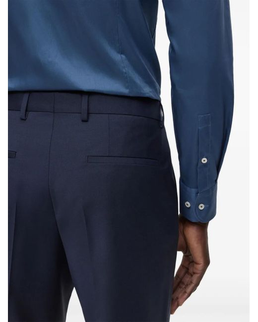 Pantalones de vestir con corte slim Boss de hombre de color Blue