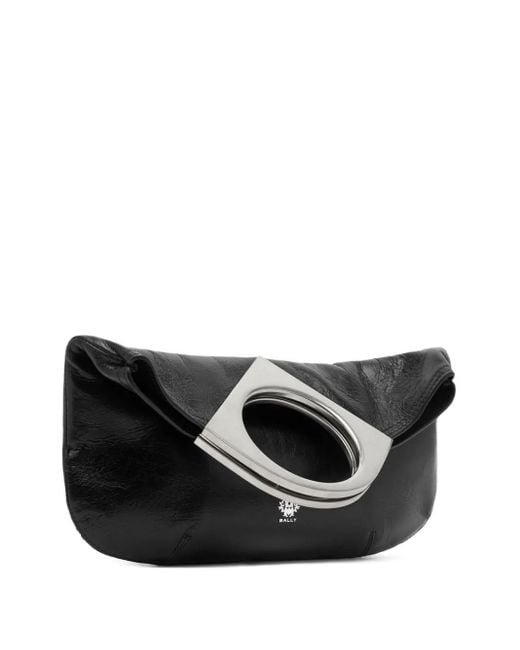 Bally Black Mini Anni Leather Clutch Bag