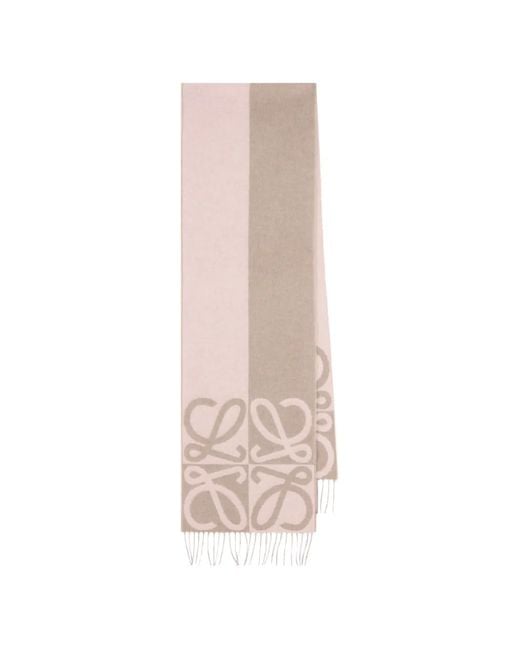 Loewe White Anagram Jacquard-Pattern Scarf