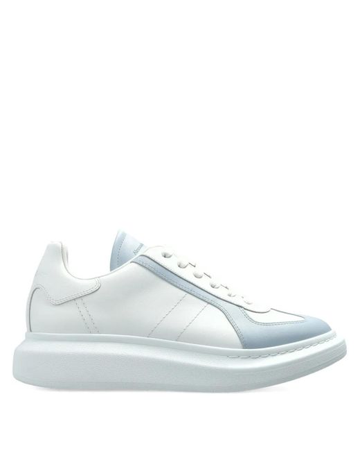 McQueen Blue Oversized Retro Leather Sneakers for men